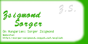 zsigmond sorger business card